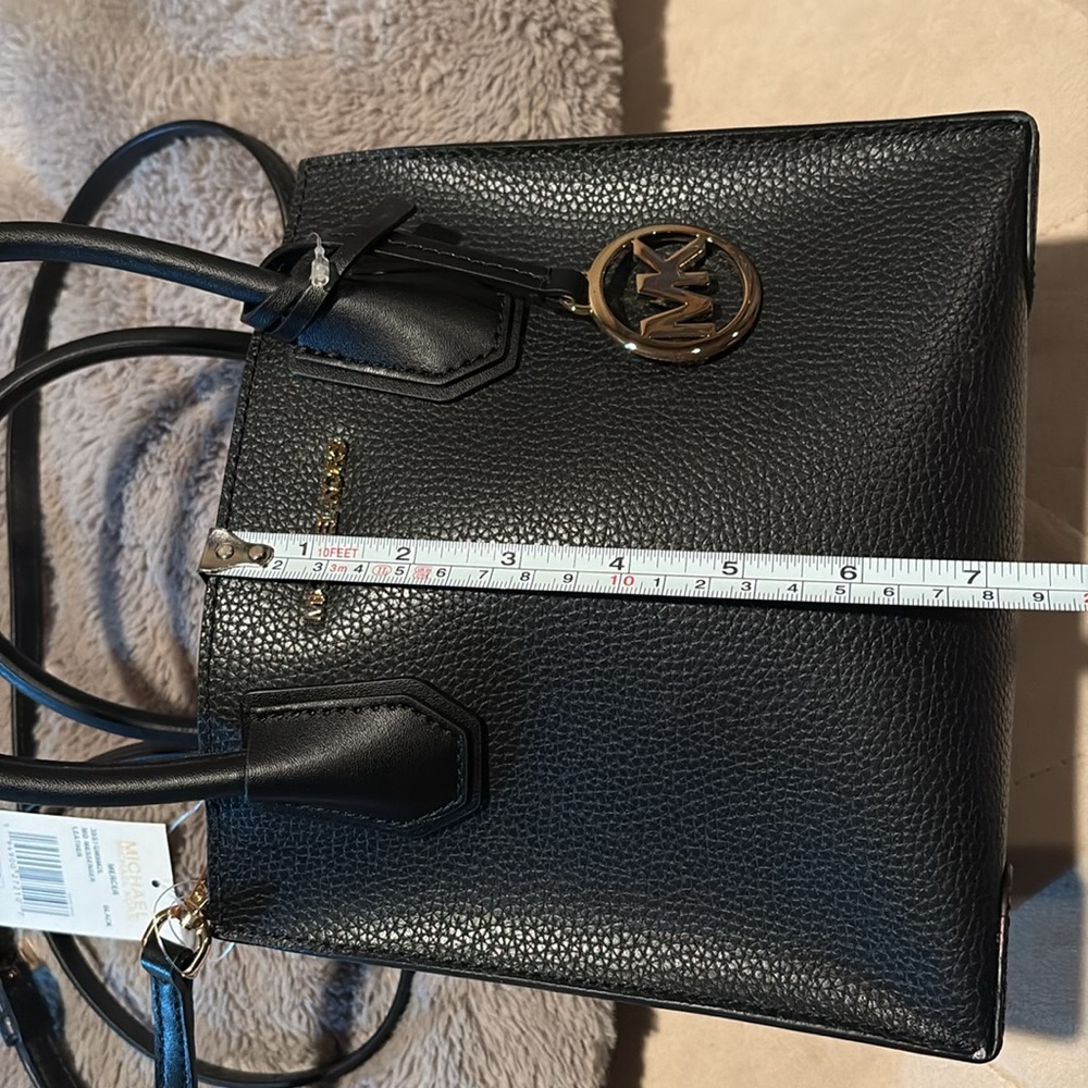 MICHAEL Michael Kors Mercer Messenger Black Leather Bag - Picture 12 of 14